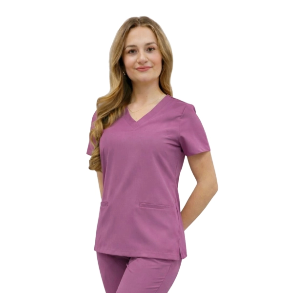 Bluza medyczna winogronowa basic premium roz. XS – bluza medyczna – bluza lekarska robocza